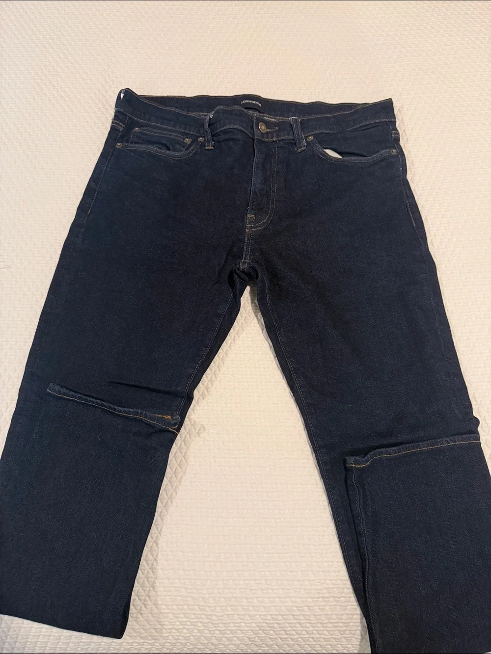 J. Crew 484 Japanese Denim Slim Straight-Leg Dark Navy Jeans